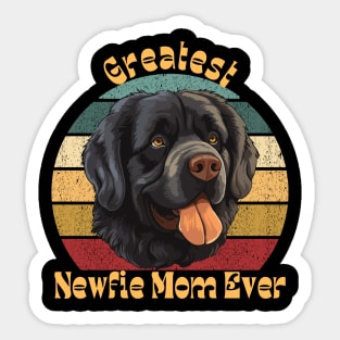 Greatest Newfie Mom Sticker